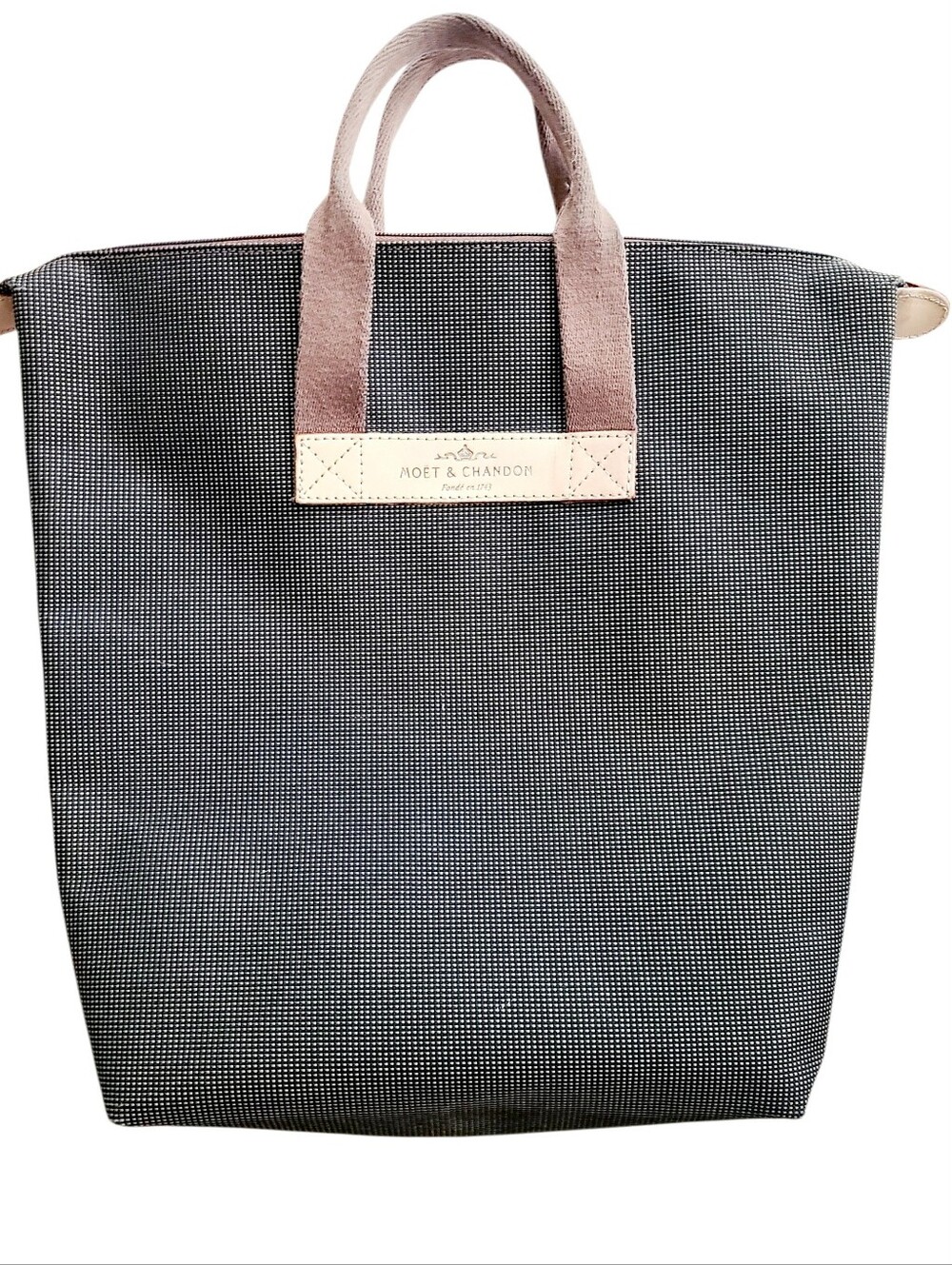Moet & Chandon Branded Canvas w/ Leather Details Travel/Picnic Tote Bag